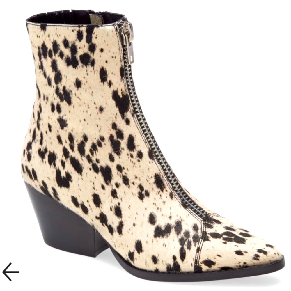 NWOT Jeffrey Campbell Sullivan Spotted Ankle Cow Fur Boots